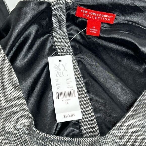 New York & Co. Collection gray herringbone sleeveless dress size 14 - Picture 15 of 15